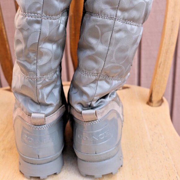 New Coach Demure Gray Nylon Boot Size Women’s 6 1/2 B - Picture 6 of 16